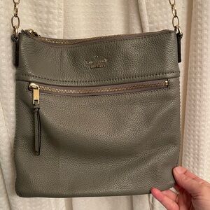 Kate Spade Grey Leather Crossbody Bag